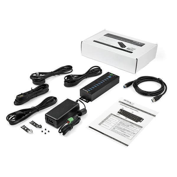 StarTech.com 10 Port USB3 Ind Hub with Power Adapter - ONE CLICK SUPPLIES