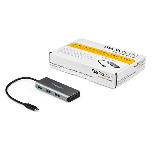 StarTech.com 3 Port USBC Hub 3x USBA and SD Reader - ONE CLICK SUPPLIES