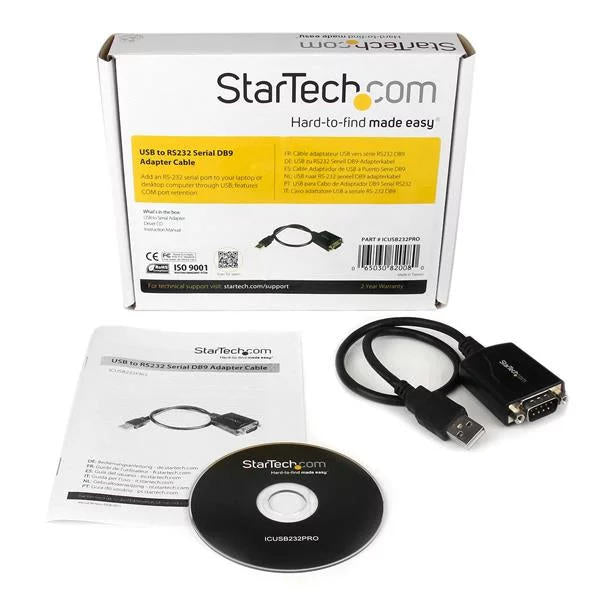 StarTech.com 1 ft USB to Serial DB9 Adapter Cable - ONE CLICK SUPPLIES