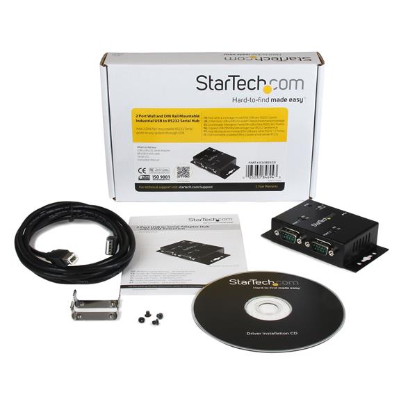 StarTech.com 2PT Ind Mount USB to Serial Adapter Hub - ONE CLICK SUPPLIES