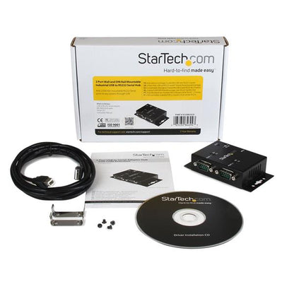 StarTech.com 2PT Ind Mount USB to Serial Adapter Hub - ONE CLICK SUPPLIES