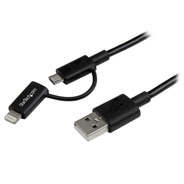 StarTech.com 1m Apple Lightning or Micro USB to USB - ONE CLICK SUPPLIES