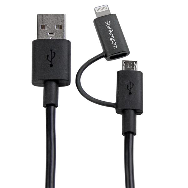 StarTech.com 1m Apple Lightning or Micro USB to USB - ONE CLICK SUPPLIES