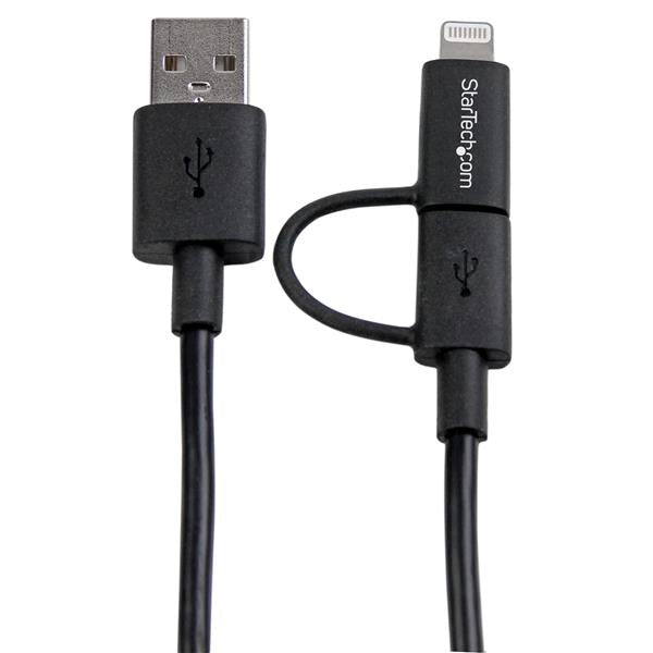 StarTech.com 1m Apple Lightning or Micro USB to USB - ONE CLICK SUPPLIES