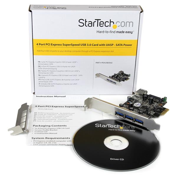 StarTech.com 4 Port PCIe USB 3.0 Adapter Card - ONE CLICK SUPPLIES