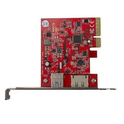 StarTech.com PCIe Card 2PT USB 3.1 10Gbps Plus eSATA - ONE CLICK SUPPLIES