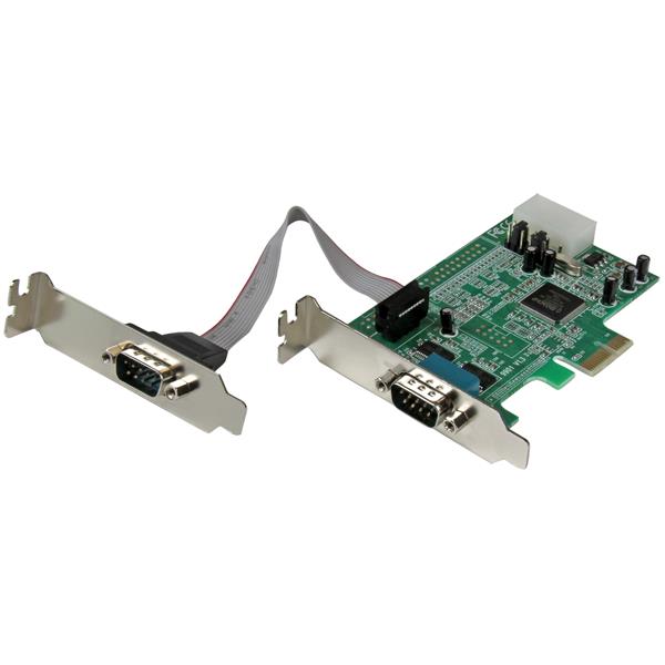 StarTech.com 2 Port LP PCIe Serial Card 16550 UART - ONE CLICK SUPPLIES