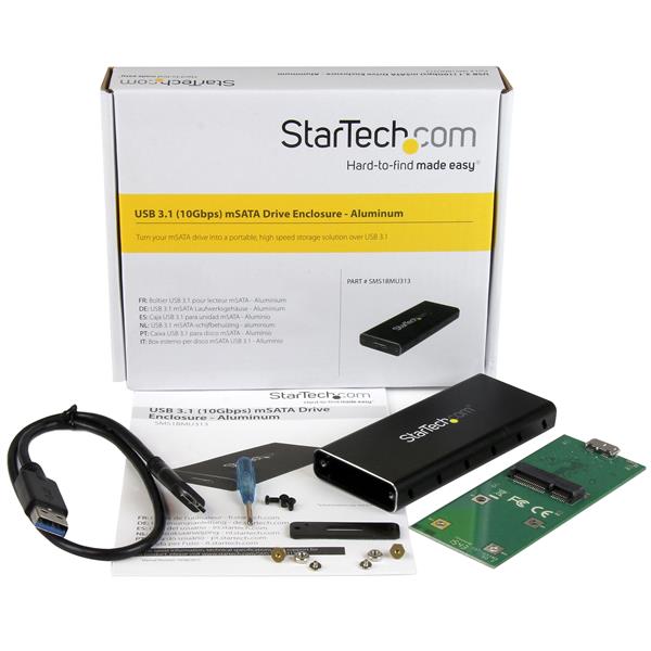 StarTech.com USB 3.1 10Gbps mSATA Drive Enclosure - ONE CLICK SUPPLIES