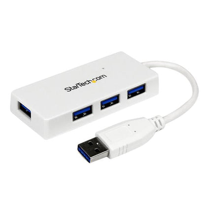 StarTech.com 4 Port SuperSpeed Mini USB 3.0 Hub White - ONE CLICK SUPPLIES