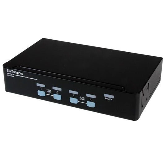 StarTech.com 4PT RM USB KVM Switch with Audio USB Hub - ONE CLICK SUPPLIES