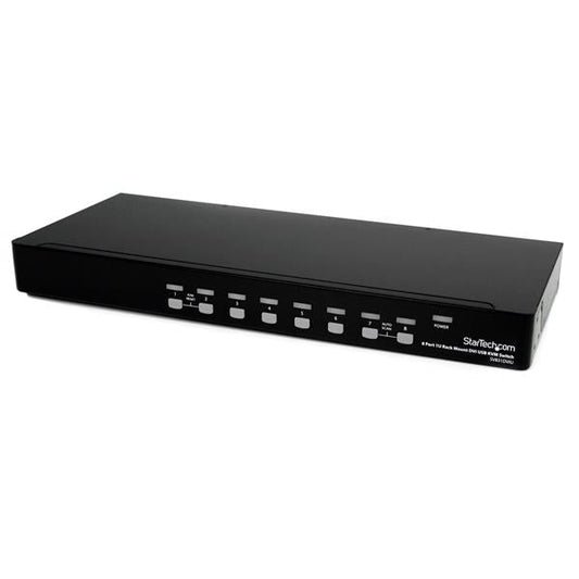 StarTech.com 8 Port 1U Rack Mount DVI USB KVM Switch - ONE CLICK SUPPLIES