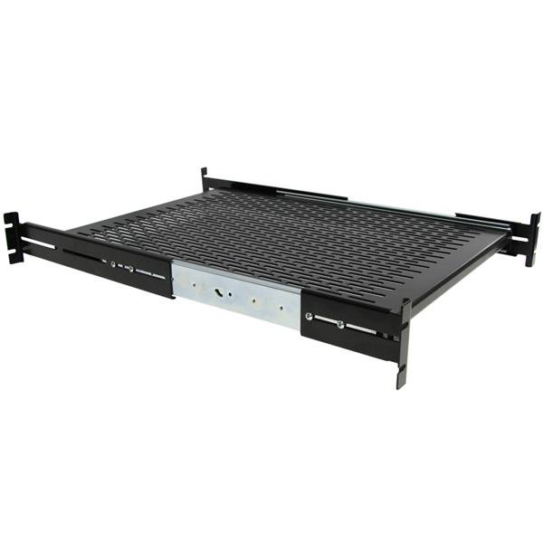 StarTech.com 19in Vented Adj Depth Sliding Rack Shelf - ONE CLICK SUPPLIES