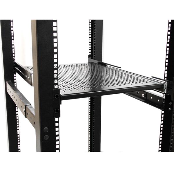 StarTech.com 19in Vented Adj Depth Sliding Rack Shelf - ONE CLICK SUPPLIES