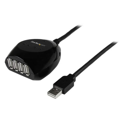 StarTech.com 15m USB 2.0 Active Cable with 4 Port Hub - ONE CLICK SUPPLIES