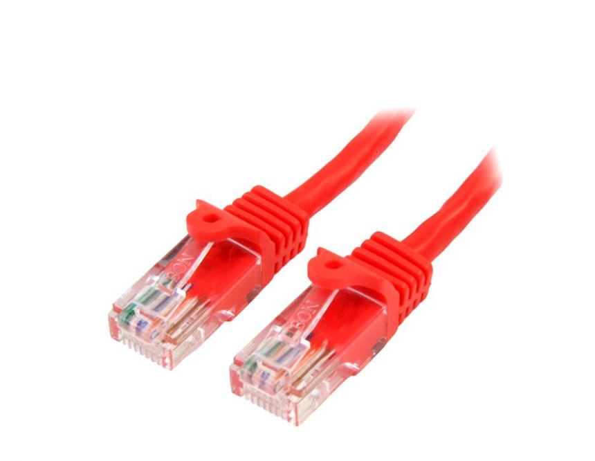 StarTech.com 1m Red Cat5e Snagless RJ45 Patch Cable - ONE CLICK SUPPLIES