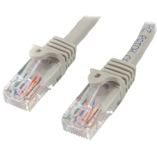 StarTech.com 0.5m Grey Snagless Cat5e Patch Cable - ONE CLICK SUPPLIES