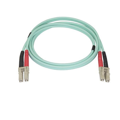 StarTech.com 1m Aqua MM 50 125 OM4 Fiber Optic Cable - ONE CLICK SUPPLIES