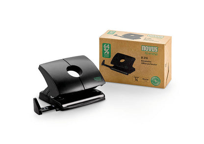 Novus renew B 216 2 Hole Punch Plastic 16 Sheet Black - NOV025-0636 - ONE CLICK SUPPLIES