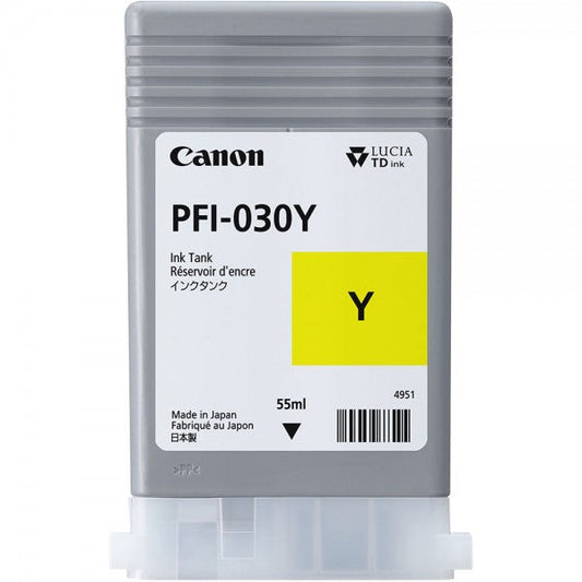 Canon PFI 030 Yellow Ink Cartridge 55ml - 3492C001 - ONE CLICK SUPPLIES