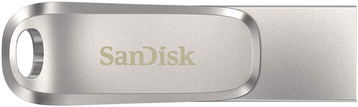 SanDisk Ultra Dual Drive Luxe 32GB USB A USB C Stainless Steel Flash Drive - ONE CLICK SUPPLIES