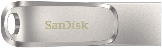 SanDisk Ultra Dual Drive Luxe 64GB USB A USB C Stainless Steel Flash Drive - ONE CLICK SUPPLIES