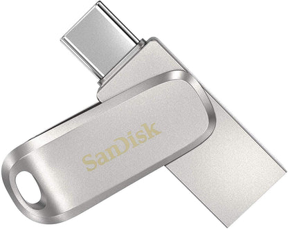 SanDisk 512GB Ultra Dual Drive Luxe USB C Stainless Steel Flash Drive - ONE CLICK SUPPLIES