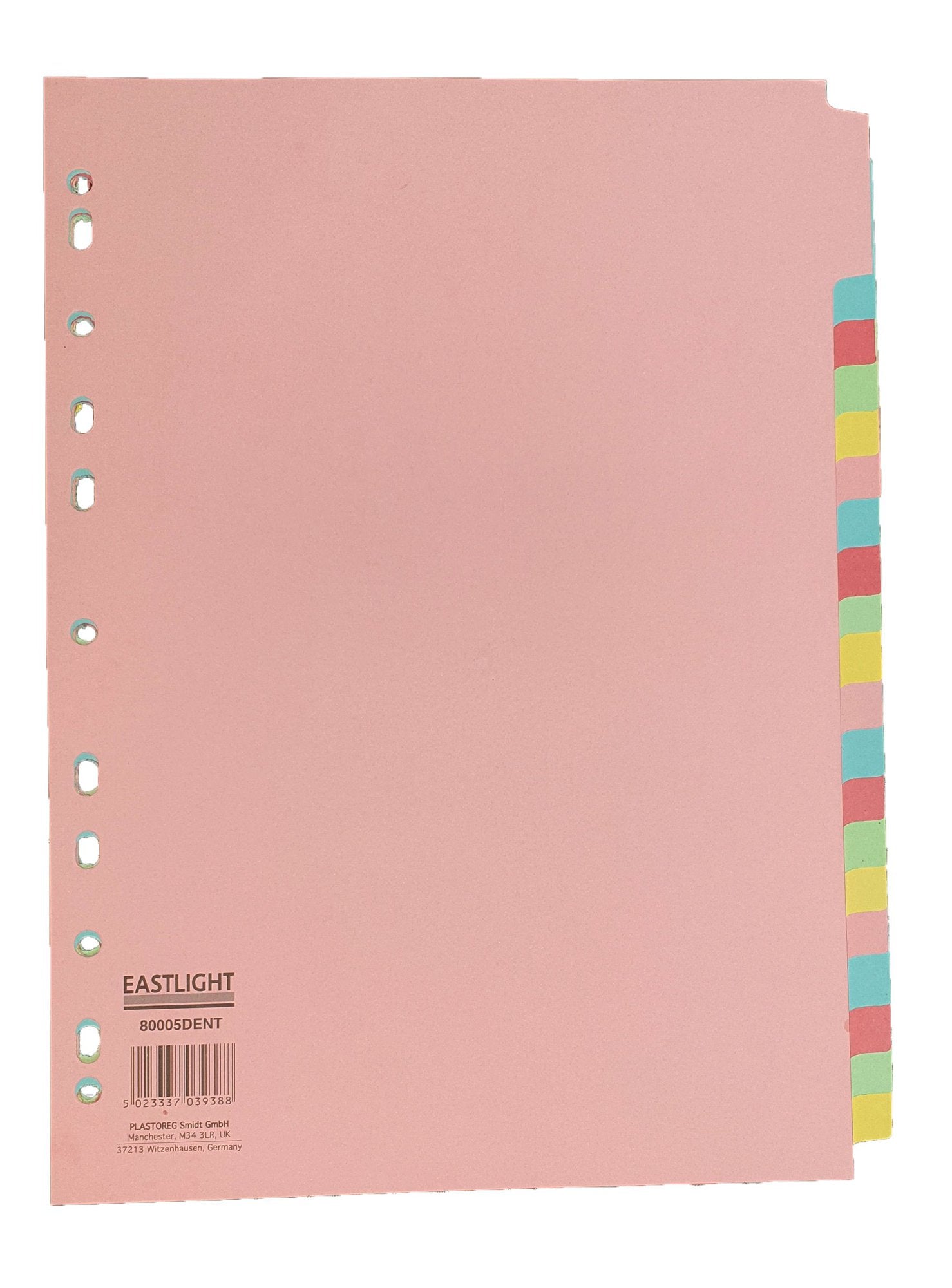 ValueX Divider 20 Part A4 155gsm Card Assorted Colours - 80005DENT - ONE CLICK SUPPLIES