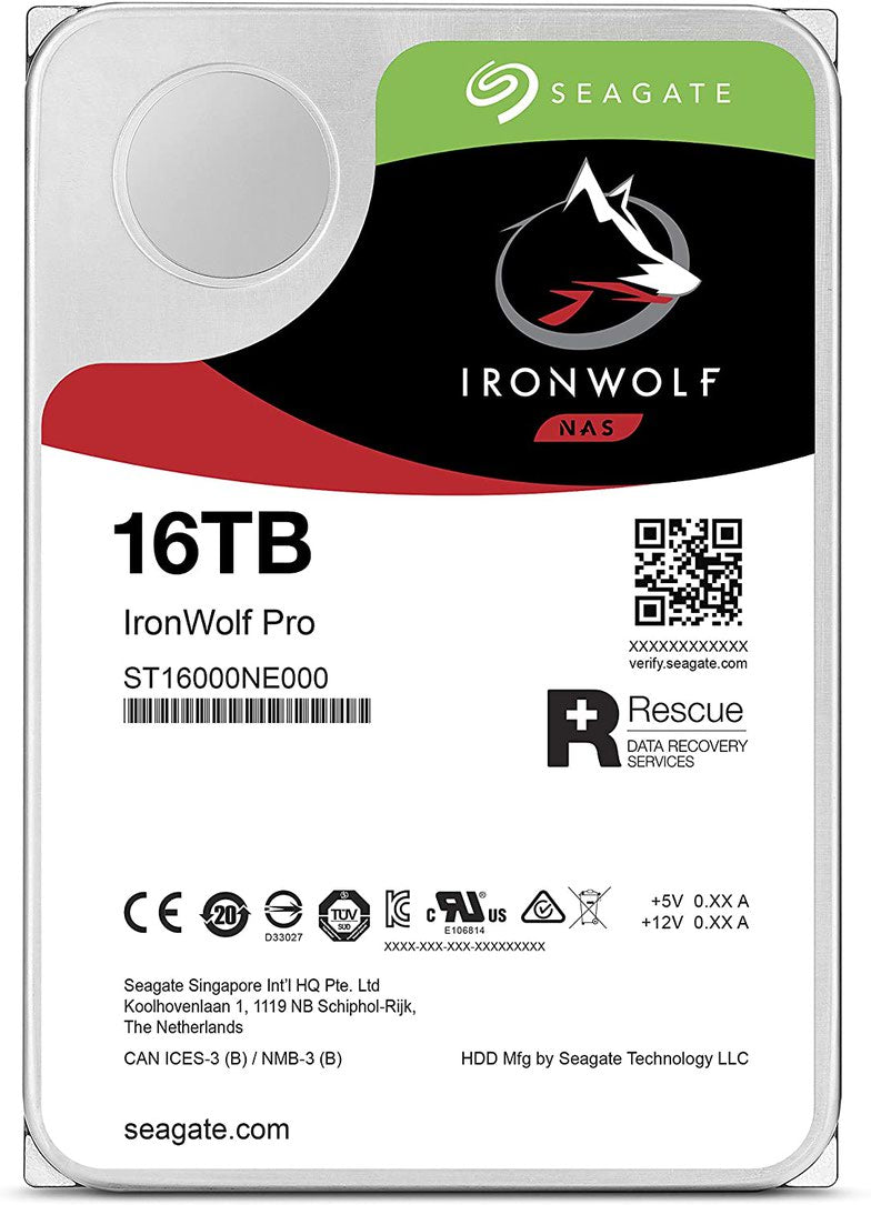 Seagate IronWolf Pro 16TB 3.5 Inch SATA 6Gbs 7200 RPM 256MB Cache NAS Internal Hard Disk Drive - ONE CLICK SUPPLIES