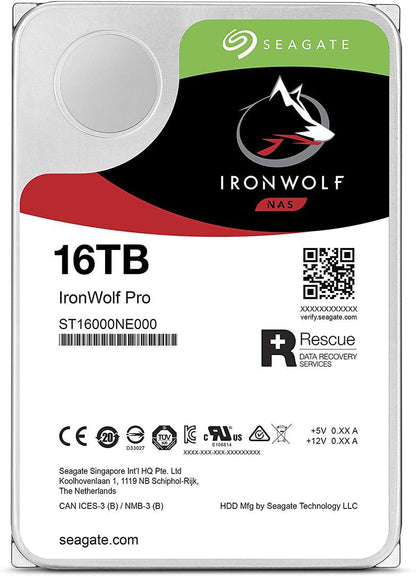 Seagate IronWolf Pro 16TB 3.5 Inch SATA 6Gbs 7200 RPM 256MB Cache NAS Internal Hard Disk Drive - ONE CLICK SUPPLIES