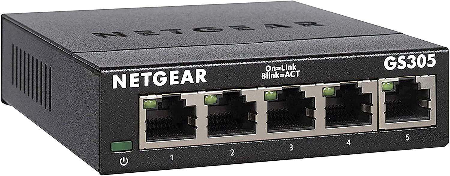 Netgear 5 Port SOHO SW 300 Series Unmanaged Gigabit Ethernet Network Switch - ONE CLICK SUPPLIES