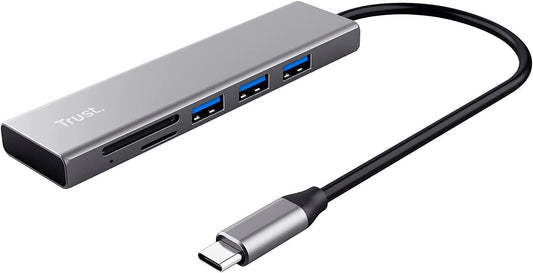 Trust Halyx Fast USB C Hub and Card Reader 104 Mbits Data Transfer Rate - ONE CLICK SUPPLIES