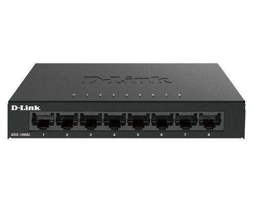 D Link 8 Port 10 100 1000 Gigabit Ethernet Unmanaged Desktop Switch - ONE CLICK SUPPLIES