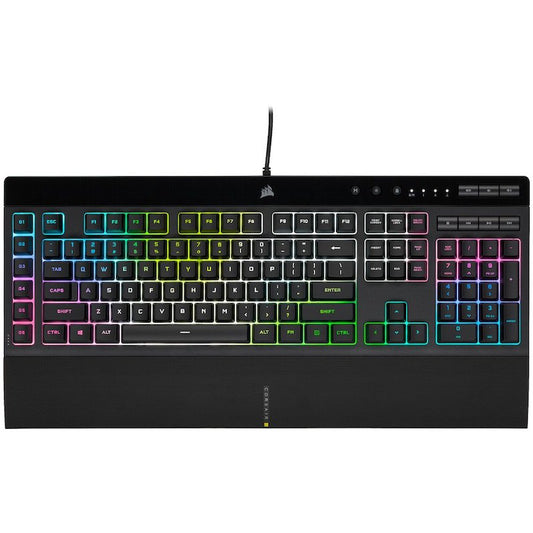 Corsair K55 RGB PRO XT Rubber Dome USB UK English Black Keyboard - ONE CLICK SUPPLIES