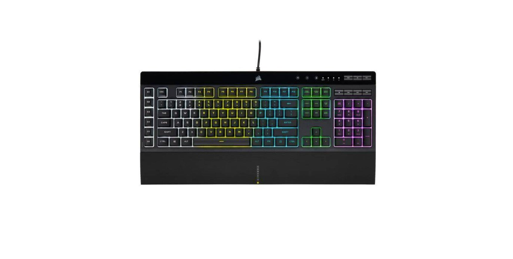 Corsair K55 RGB PRO 5Z Rubber Dome USB QWERTY UK English Black Keyboard - ONE CLICK SUPPLIES