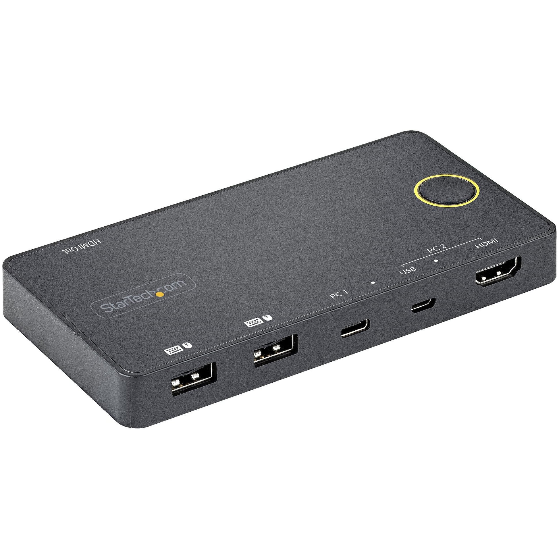 StarTech.com 2 Port Hybrid USB A HDMI USB C Single 4K 60Hz HDMI 2.0 KVM Switch - ONE CLICK SUPPLIES