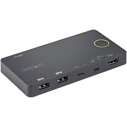 StarTech.com 2 Port Hybrid USB A HDMI USB C Single 4K 60Hz HDMI 2.0 KVM Switch - ONE CLICK SUPPLIES