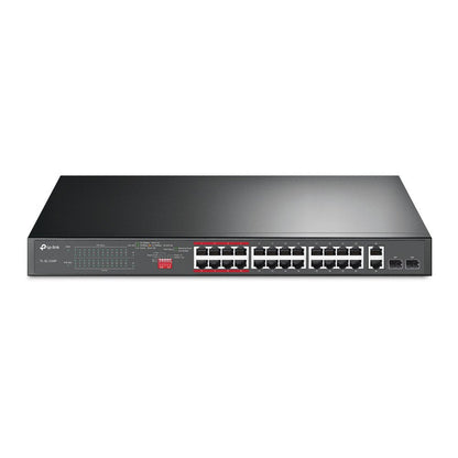 TP Link 24 Port 10 100Mbps Plus 2 PoE Ports Gigabit Unmanaged Switch - ONE CLICK SUPPLIES