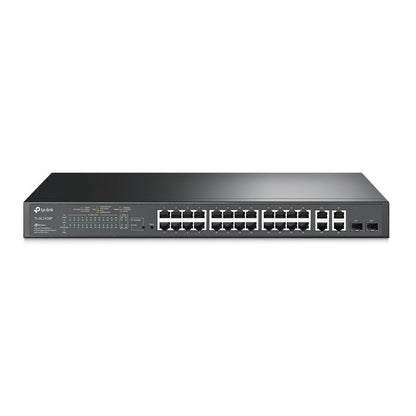 TP Link JetStream 28 Port 10 100Mbps Gigabit Smart Switch with 24 PoE Plus Ports - ONE CLICK SUPPLIES