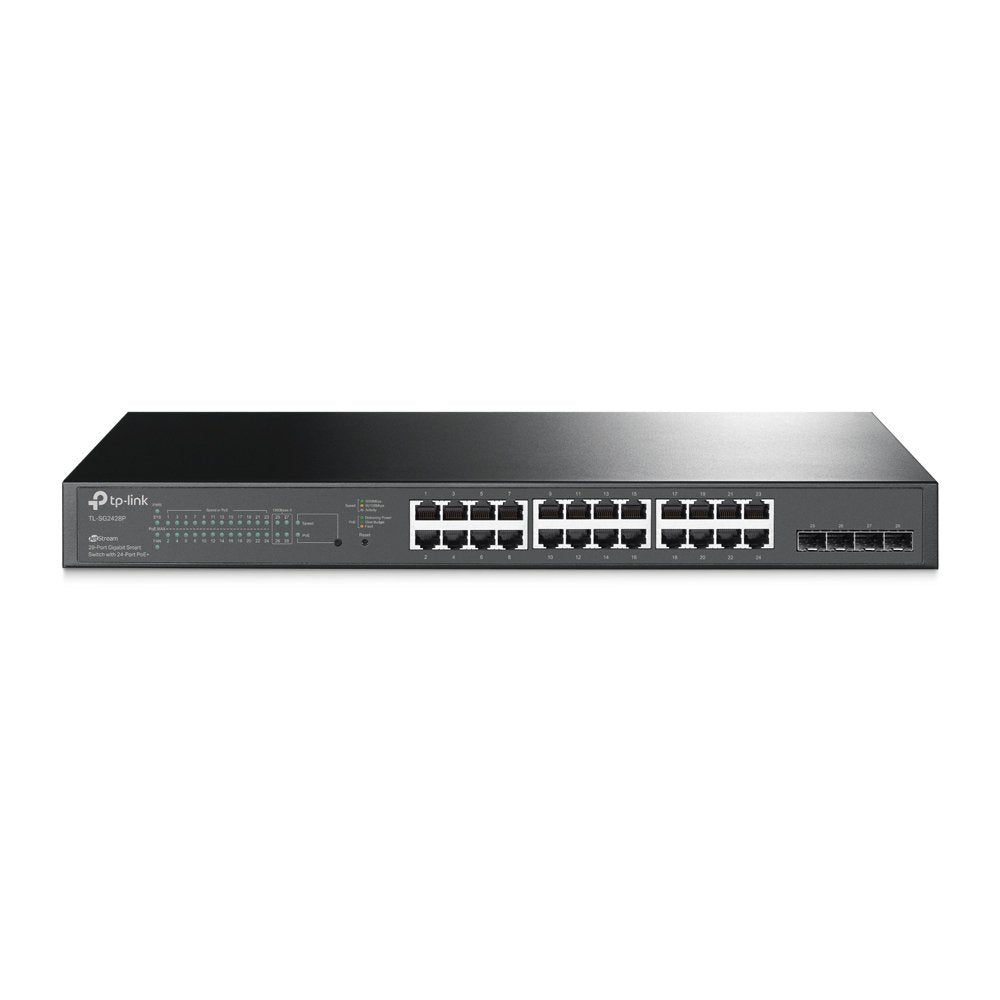 TP Link JetStream 28 Port Gigabit Smart Switch with 24 PoE Plus Ports - ONE CLICK SUPPLIES