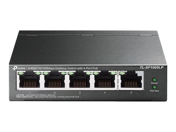 TP Link 5 Port 10 100Mbps Desktop Switch With 4 PoE Ports - ONE CLICK SUPPLIES