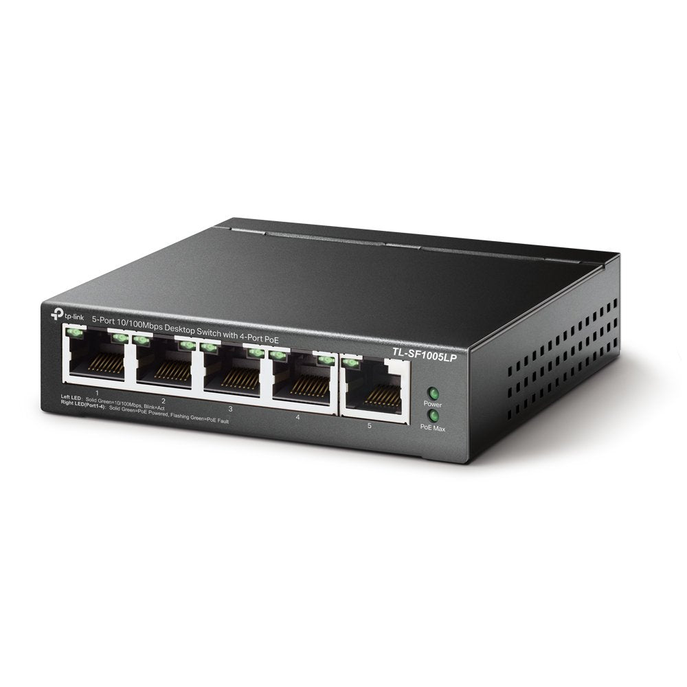 TP Link 5 Port 10 100Mbps Desktop Switch With 4 PoE Ports - ONE CLICK SUPPLIES