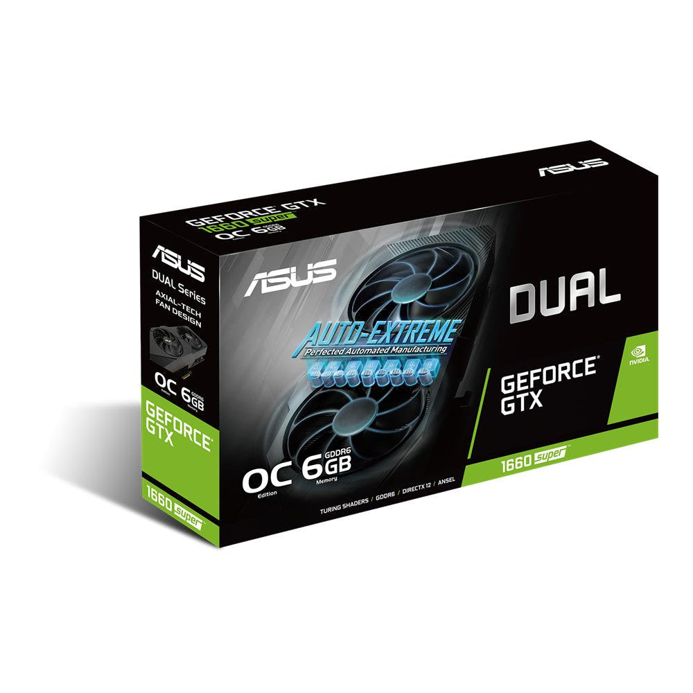 ASUS Dual NVIDIA GeForce GTX1660 Super Evo 6GB OC GDDR6 Graphics Card - ONE CLICK SUPPLIES