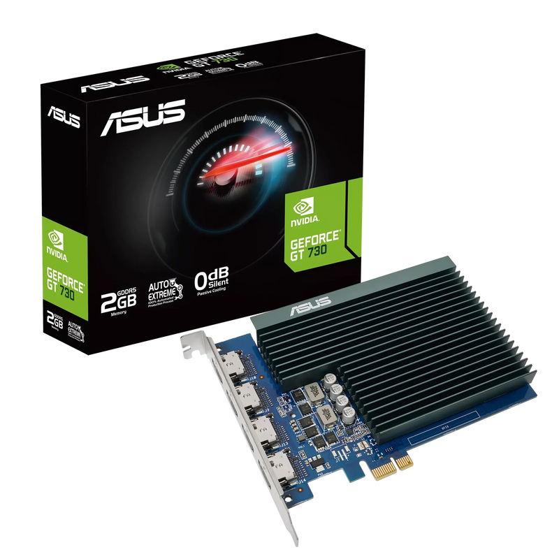 ASUS GT730 4H SL 2GD5 NVIDIA GeForce 730 2GB GDDR5 Graphics Card - ONE CLICK SUPPLIES