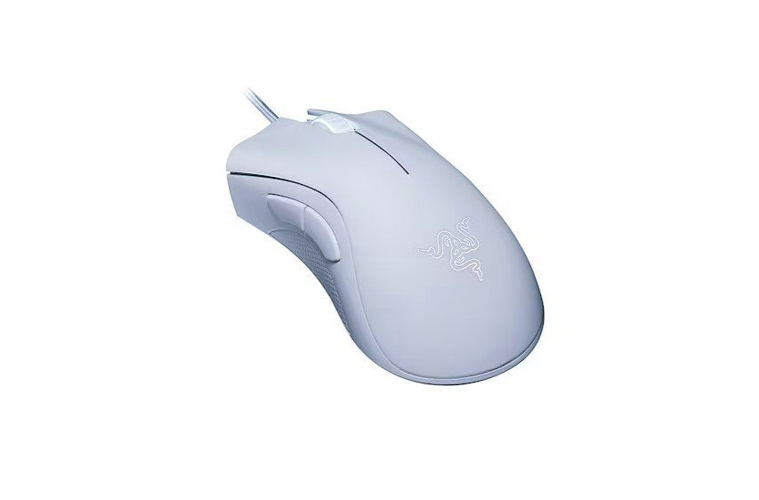 Razer DeathAdder Essential 2021 White Edition USB A Wired Optical 6400 DPI Gaming Mouse - ONE CLICK SUPPLIES