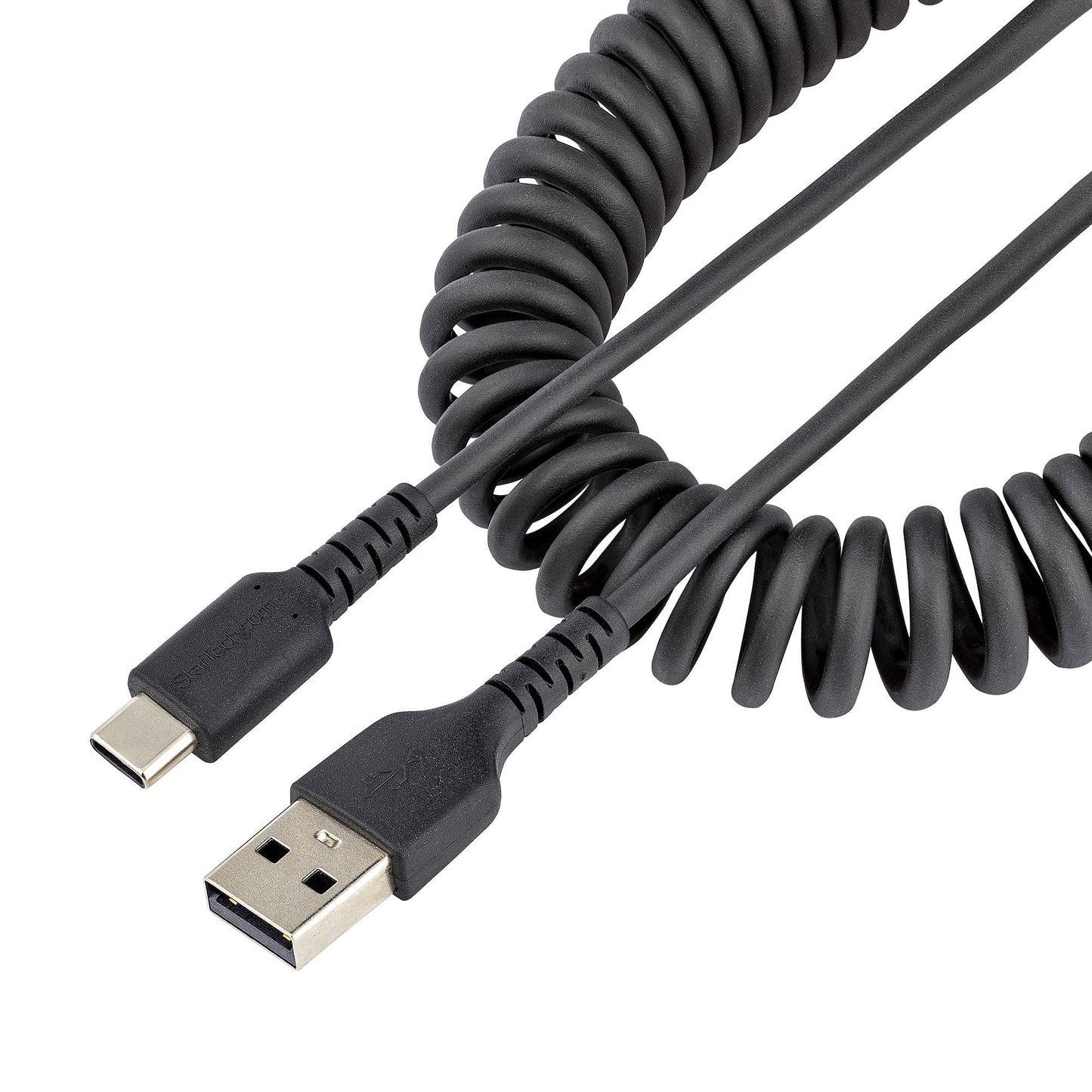 StarTech.com 0.5m USB A to C Coiled Heavy Duty Fast Charge and Sync Charging Cable - ONE CLICK SUPPLIES