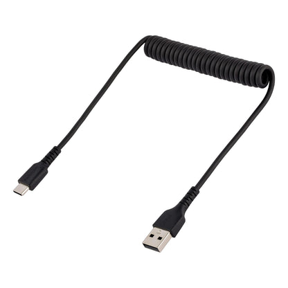 StarTech.com 0.5m USB A to C Coiled Heavy Duty Fast Charge and Sync Charging Cable - ONE CLICK SUPPLIES