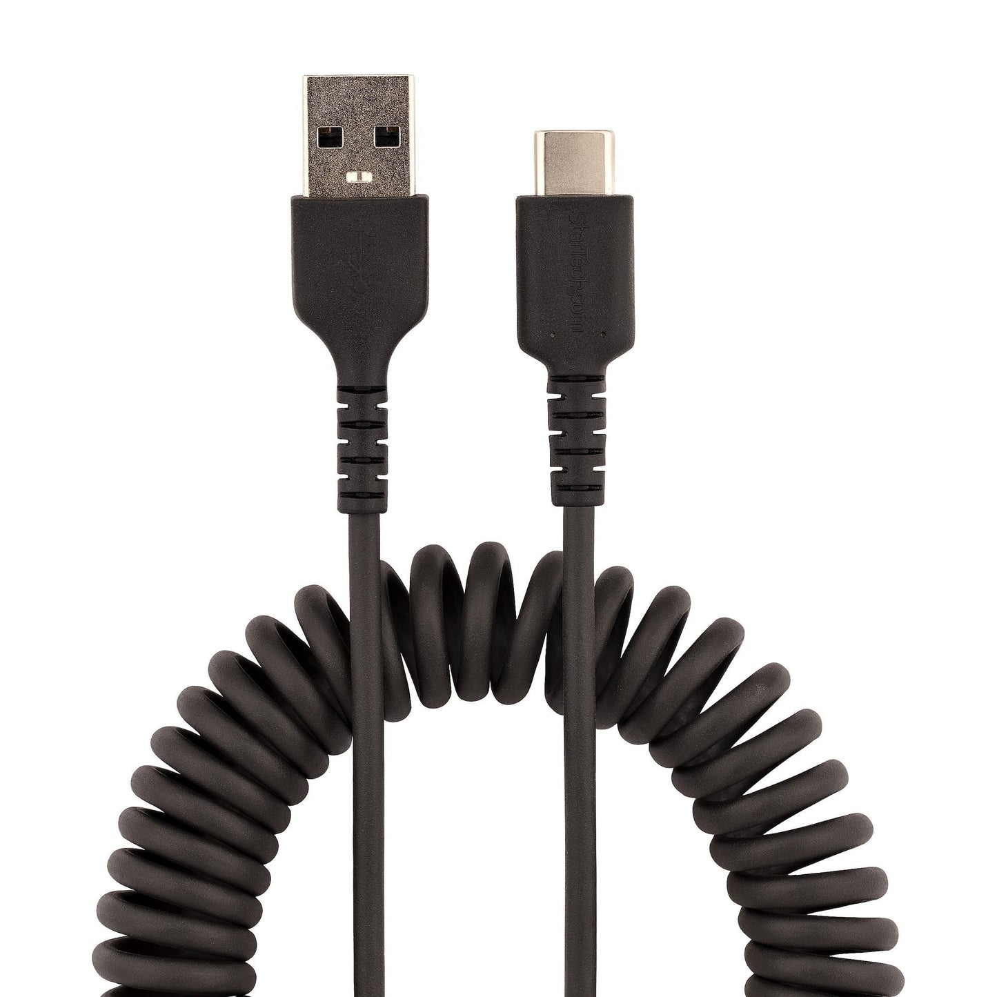 StarTech.com 0.5m USB A to C Coiled Heavy Duty Fast Charge and Sync Charging Cable - ONE CLICK SUPPLIES