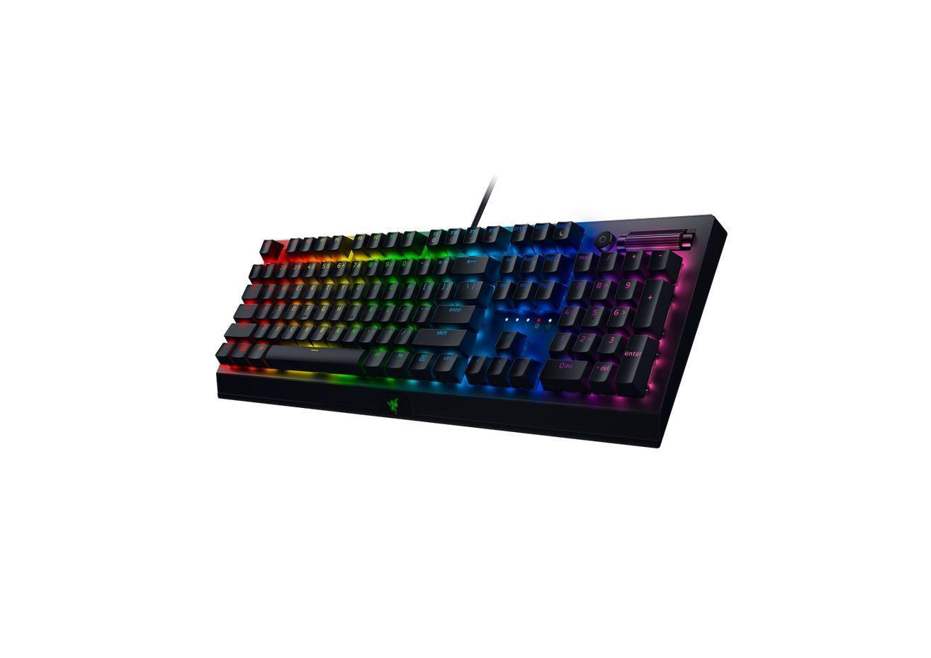 Razer BlackWidow V3 Green Switch USB QWERTY UK English Layout Keyboard Black - ONE CLICK SUPPLIES