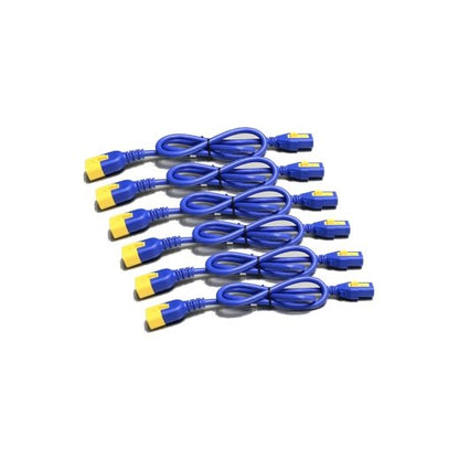 APC 6 x Locking Power Cord C13 C14 0.6m Blue - ONE CLICK SUPPLIES