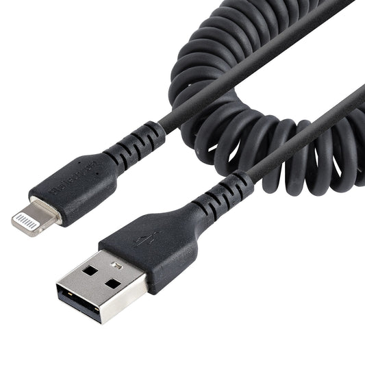 StarTech.com 50cm 20in USB To Lightning Cable Coiled - ONE CLICK SUPPLIES